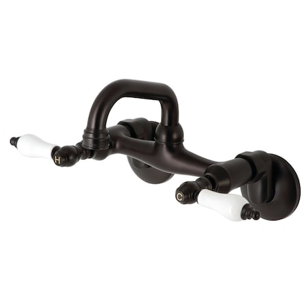 Kingston Brass KS512ORB Two-Handle Wall Mount Bar Faucet, Oil Rubbed Bronze KS512ORB